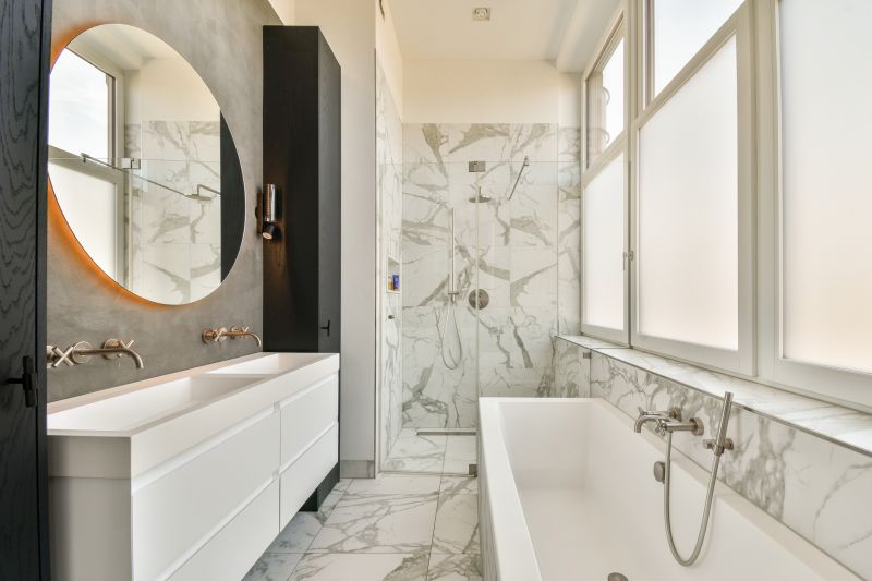 Marble Vanity with Double Sinks